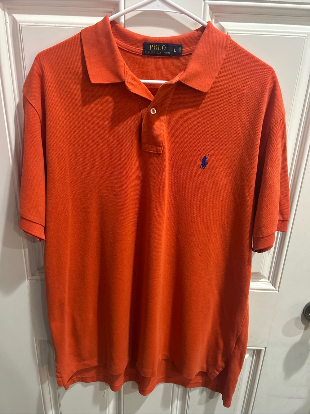 Polo by Ralph Lauren Men's Large Orange Classic Pique Polo Shirt